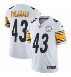 Youth Nike Pittsburgh Steelers #43 Troy Polamalu White Vapor Untouchable Limited Player NFL Jersey