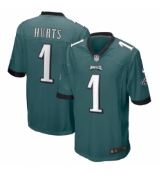 Men's Philadelphia Eagles #1 Jalen Hurts Nike Midnight Limited Player Jersey