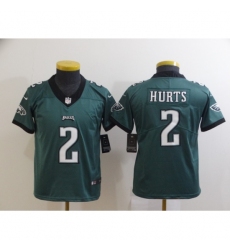 Youth Philadelphia Eagles #2 Jalen Hurts Green Alternate Vapor Untouchable Limited Jersey