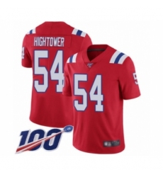 Men's New England Patriots #54 Dont'a Hightower Red Alternate Vapor Untouchable Limited Player 100th Season Football Jersey