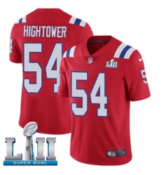 Men's Nike New England Patriots #54 Dont'a Hightower Red Alternate Vapor Untouchable Limited Player Super Bowl LII NFL Jersey