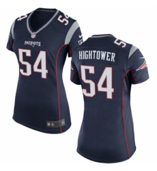 Women's Nike New England Patriots #54 Dont'a Hightower Game Navy Blue Team Color NFL Jersey