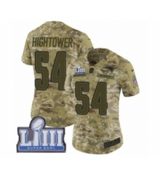 Women's Nike New England Patriots #54 Dont'a Hightower Limited Camo 2018 Salute to Service Super Bowl LIII Bound NFL Jersey