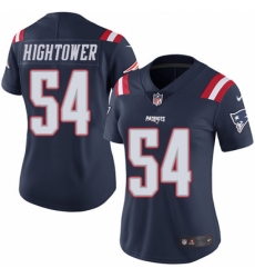 Women's Nike New England Patriots #54 Dont'a Hightower Limited Navy Blue Rush Vapor Untouchable NFL Jersey