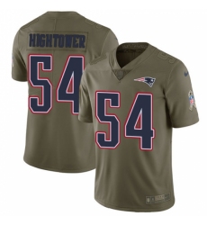 Youth Nike New England Patriots #54 Dont'a Hightower Limited Olive 2017 Salute to Service NFL Jersey
