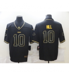 Men's Kansas City Chiefs #10 Tyreek Hill Olive Gold Nike 2020 Salute To Service Limited Jersey