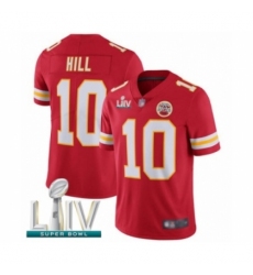 Men's Kansas City Chiefs #10 Tyreek Hill Red Team Color Vapor Untouchable Limited Player Super Bowl LIV Bound Football Jersey