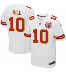 Men's Nike Kansas City Chiefs #10 Tyreek Hill White Vapor Untouchable Elite Player NFL Jersey