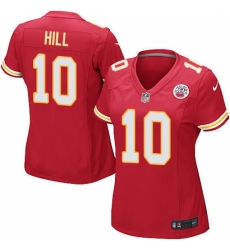 Women's Nike Kansas City Chiefs #10 Tyreek Hill Game Red Team Color NFL Jersey