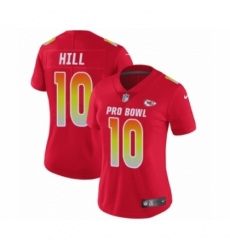 Women's Nike Kansas City Chiefs #10 Tyreek Hill Limited Red AFC 2019 Pro Bowl NFL Jersey