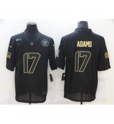Men's Green Bay Packers #17 Davante Adams Black Nike 2020 Salute To Service Limited Jersey