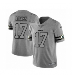 Men's Green Bay Packers #17 Davante Adams Limited Gray Team Logo Gridiron Limited Football Jersey