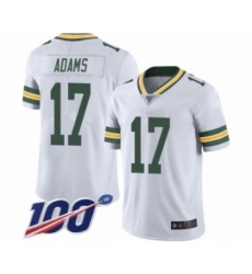 Men's Green Bay Packers #17 Davante Adams White Vapor Untouchable Limited Player 100th Season Football Jersey