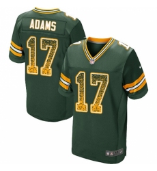 Men's Nike Green Bay Packers #17 Davante Adams Elite Green Home Drift Fashion NFL Jersey