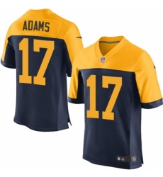 Men's Nike Green Bay Packers #17 Davante Adams Elite Navy Blue Alternate NFL Jersey
