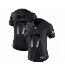Women's Green Bay Packers #17 Davante Adams Limited Black Smoke Fashion Limited Football Jersey