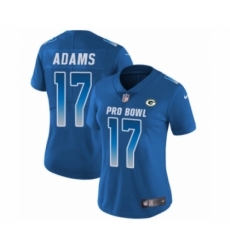 Women's Nike Green Bay Packers #17 Davante Adams Limited Royal Blue NFC 2019 Pro Bowl NFL Jersey