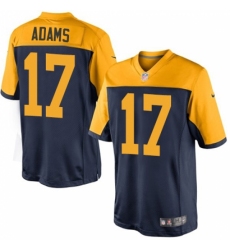 Youth Nike Green Bay Packers #17 Davante Adams Limited Navy Blue Alternate NFL Jersey