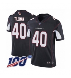 Men's Arizona Cardinals #40 Pat Tillman Black Alternate Vapor Untouchable Limited Player 100th Season Football Jersey