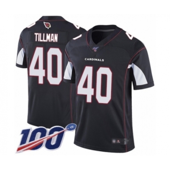 Men's Arizona Cardinals #40 Pat Tillman Black Alternate Vapor Untouchable Limited Player 100th Season Football Jersey Men's Arizona Cardinals #40 Pat Tillman Black Alternate Vapor Untouchable Limited Player 100th Season Football Jersey