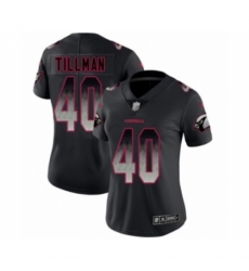 Women's Arizona Cardinals #40 Pat Tillman Limited Black Smoke Fashion Football Jersey
