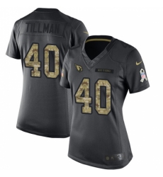 Women's Nike Arizona Cardinals #40 Pat Tillman Limited Black 2016 Salute to Service NFL Jersey