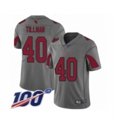 Youth Arizona Cardinals #40 Pat Tillman Limited Silver Inverted Legend 100th Season Football Jersey