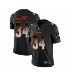 Men Chicago Bears #34 Walter Payton Black Smoke Fashion Limited Jersey