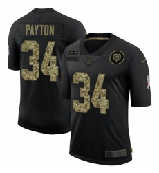 Men's Chicago Bears #34 Walter Payton Camo 2020 Salute To Service Limited Jersey
