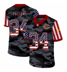 Men's Chicago Bears #34 Walter Payton Camo Flag Nike Limited Jersey