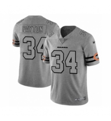 Men's Chicago Bears #34 Walter Payton Limited Gray Team Logo Gridiron Football Jersey