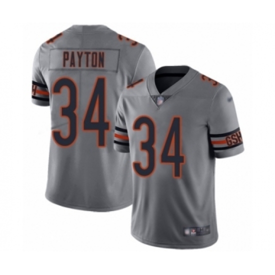 Men's Chicago Bears #34 Walter Payton Limited Silver Inverted Legend Football Jersey Men's Chicago Bears #34 Walter Payton Limited Silver Inverted Legend Football Jersey