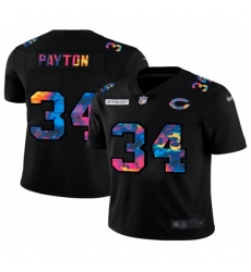 Men's Chicago Bears #34 Walter Payton Rainbow Version Nike Limited Jersey