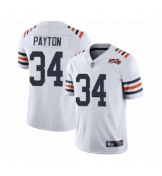 Men's Chicago Bears #34 Walter Payton White 100th Season Limited Football Jersey