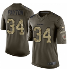 Men's Nike Chicago Bears #34 Walter Payton Elite Green Salute to Service NFL Jersey