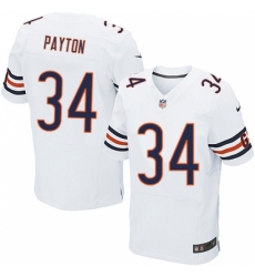 Men's Nike Chicago Bears #34 Walter Payton Elite White NFL Jersey