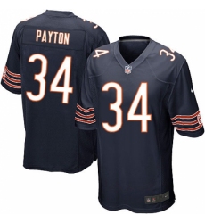 Men's Nike Chicago Bears #34 Walter Payton Game Navy Blue Team Color NFL Jersey