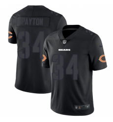 Men's Nike Chicago Bears #34 Walter Payton Limited Black Rush Impact NFL Jersey