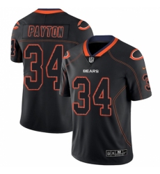 Men's Nike Chicago Bears #34 Walter Payton Limited Lights Out Black Rush NFL Jersey