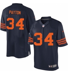 Men's Nike Chicago Bears #34 Walter Payton Navy Blue Alternate Vapor Untouchable Limited Player NFL Jersey