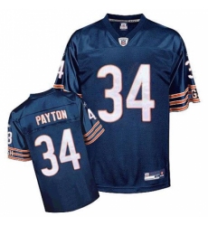 Reebok Chicago Bears #34 Walter Payton Blue Team Color Replica Throwback NFL Jersey