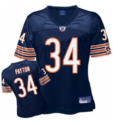 Reebok Chicago Bears #34 Walter Payton Blue Women's Team Color Replica Throwback NFL Jersey