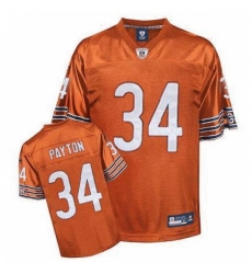 Reebok Chicago Bears #34 Walter Payton Orange Alternate Premier EQT Throwback NFL Jersey