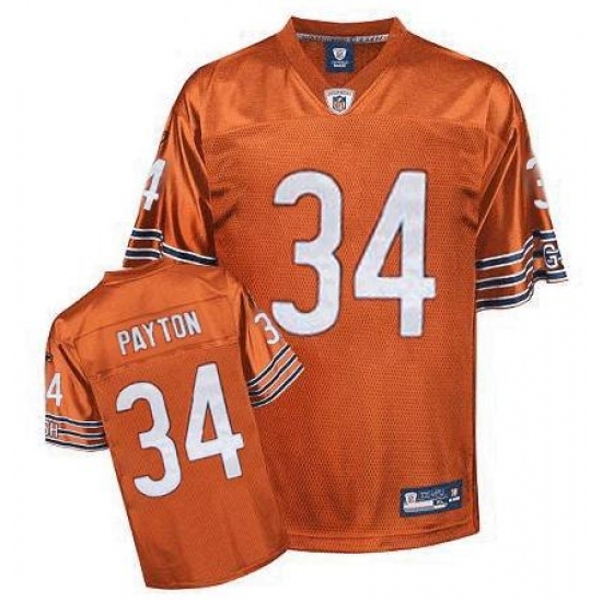Reebok Chicago Bears #34 Walter Payton Orange Alternate Premier EQT Throwback NFL Jersey Reebok Chicago Bears #34 Walter Payton Orange Alternate Premier EQT Throwback NFL Jersey