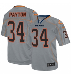 Youth Nike Chicago Bears #34 Walter Payton Elite Lights Out Grey NFL Jersey