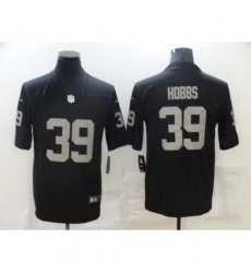 Men's Nike Oakland Raiders #39 Nate Hobbs Black Limited Jersey