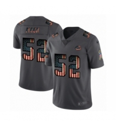 Men's Chicago Bears #52 Khalil Mack Limited Black USA Flag 2019 Salute To Service Football Jersey
