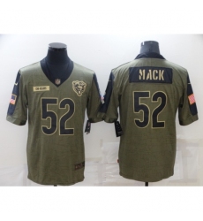 Men's Chicago Bears #52 Khalil Mack Nike Olive 2021 Salute To Service Limited Player Jersey