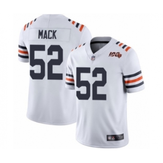 Men's Chicago Bears #52 Khalil Mack White 100th Season Limited Football Jersey Men's Chicago Bears #52 Khalil Mack White 100th Season Limited Football Jersey