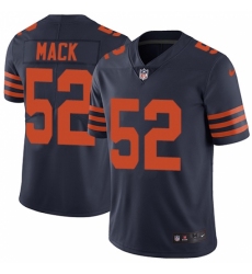 Men's Nike Chicago Bears #52 Khalil Mack Limited Navy Blue Rush Vapor Untouchable NFL Jersey